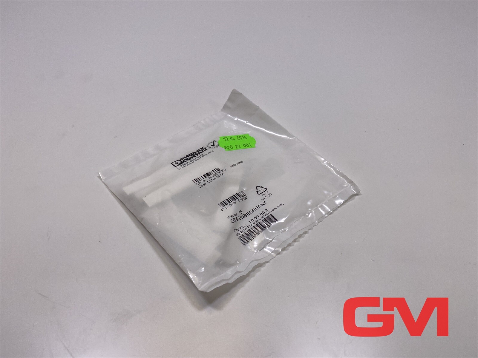 Ve 10x Phoenix Contact Cable Tie Zb 6: Unprinted Marker Strips 1051003 6,15x10,5