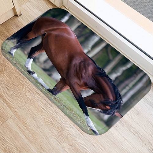 Horse Pattern Anti-Slip Suede Carpet Door mat doormat Kitchen Floor Mat Rug - Picture 5 of 23