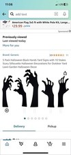 5 Pack Halloween Hands Yard Signs With 10 Stakes