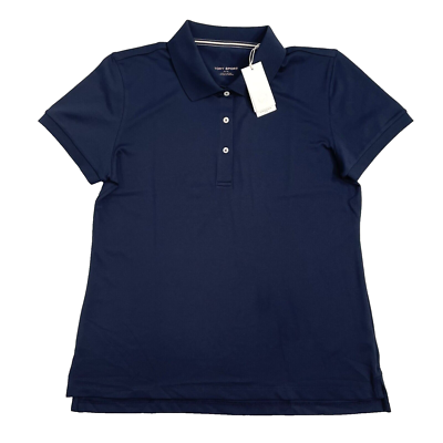 Tory Burch Sport, Tech Pique Polo Shirt Preppy Golf, Navy Blue, Women's XL  | eBay