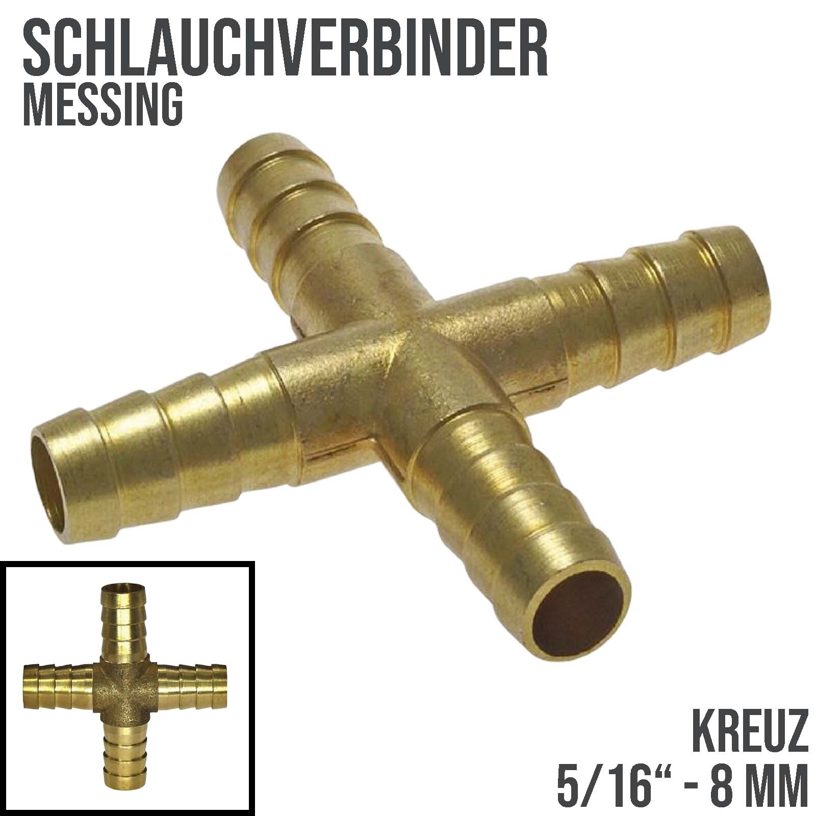 YOU.S Schlauchverbinder T-Stück - 14x16x14 Mm Reduzierer Schwarz