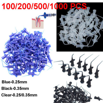Dental Disposable Irrigation Tip Endo Root Canal Syringe Tip Plastic 0.25/0.35mm