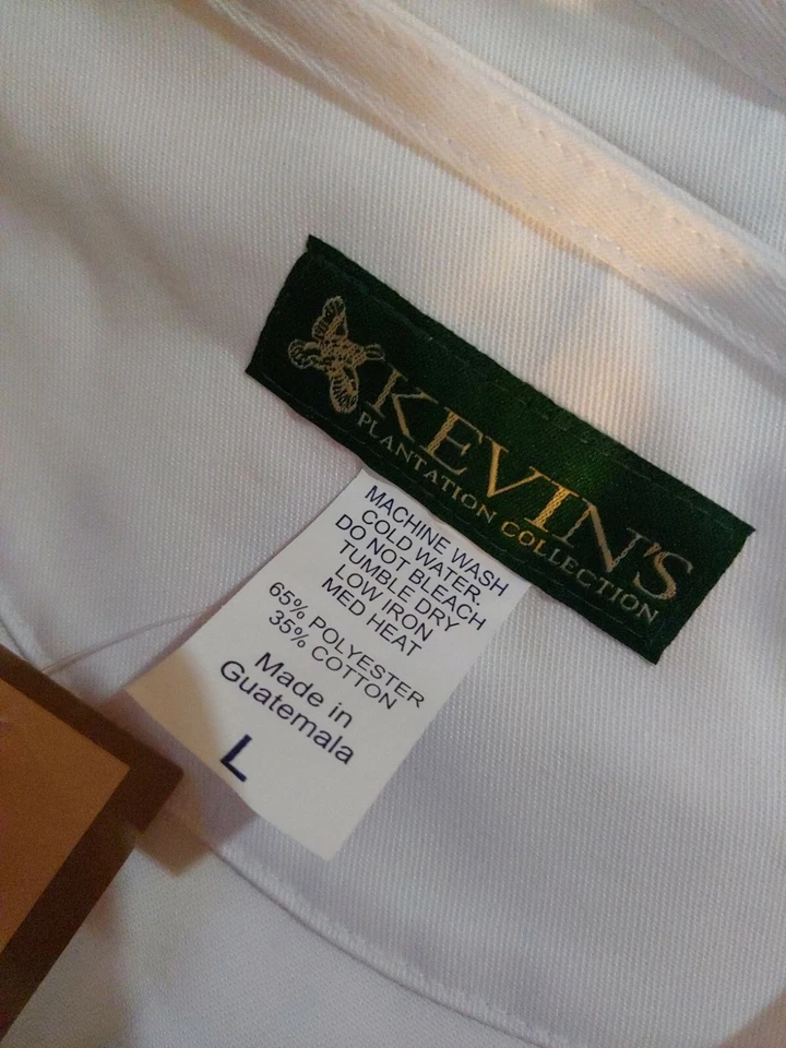NWT Kevins Plantation Mens Large Hunting Shooting upland safety white - Image 3 of 4