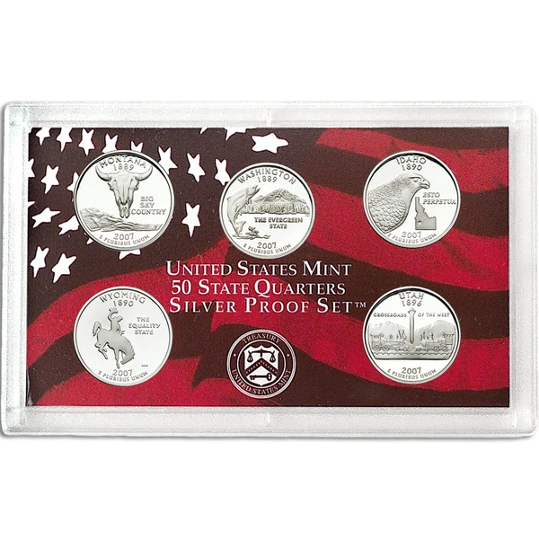 2007-S | US Mint Proof | Silver | 14 Coin Set | w/COA | Collector Set - Image 4 of 4