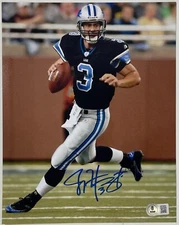 Joey Harrington Signed Detroit Lions 8X10 Photo BAS WITNESS COA