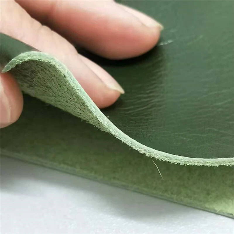 Genuine Real Leather Fabric Scrap Hide Cut Upholstery Craft Green Blue Grey Trim - Image 4 of 4