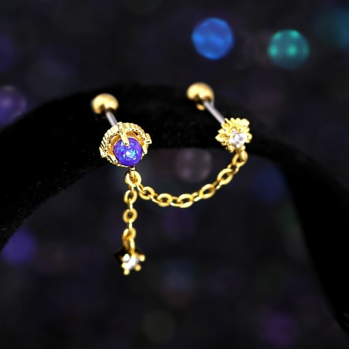 Gem Crystal Ear Cartilage Helix Ring Bar Stud Ear Cuff Climber Piercing Earring - Picture 268 of 268