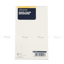 Filofax Personal Organiser White Plain Notepaper Refill Accessory -132405 Gift