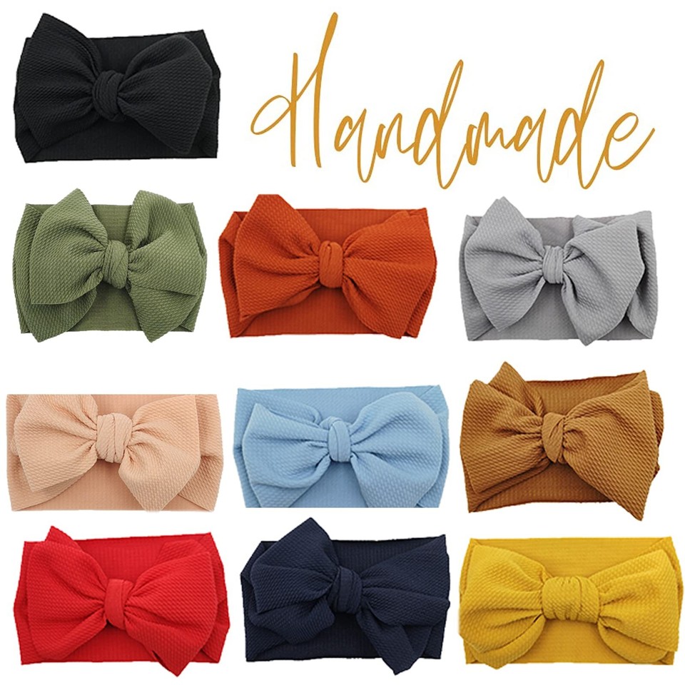 Big Bows Nylon Headbands with Oversized Head Wraps and Hair Accessories