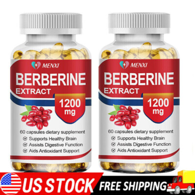 2×Berberine Supplement 1200mg per Serving - High Absorption Heart Health Support
