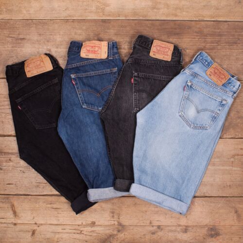 Pantalones cortos mezclilla vintage Levis grado A 501 talla 30 32 33 34 36 40 42 |