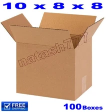 100 - 10x8x8 Cardboard Boxes 32-ECT Mailing Packing Shipping Corrugated Carton