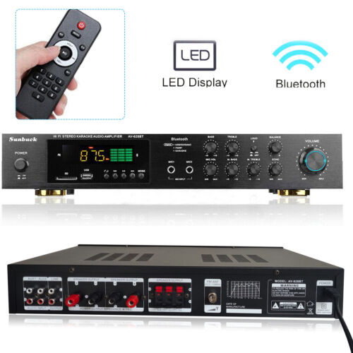 HiFi Verstärker 5 Kanal Digital FM USB Stereo Amplifier Bluetooth Vollverstärker - Afbeelding 1 van 14