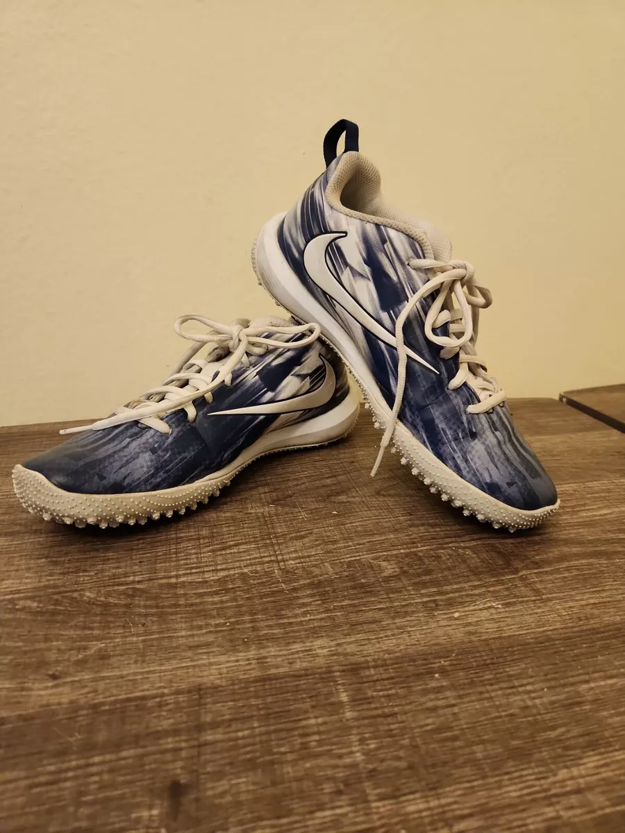 Size 7 Nike Vapor Varsity Low Turf LAX White Midnight Navy