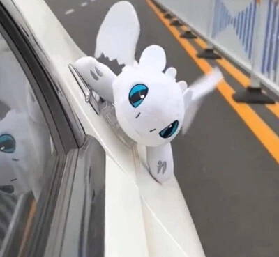 MARKENLOS Cartoon Plüschauto Dachornament - Zahnloser Auto Dekoration für Frontscheibe