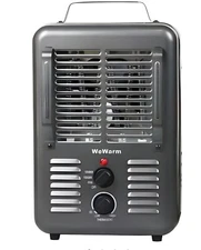 WeWarm Deluxe Milkhouse Utility Heater Fan Black 2 Heat Settings & Fan