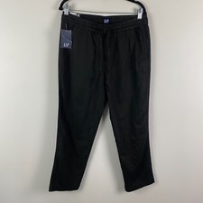 Gap Easy Pull On Elastic Drawstring Waist Ankle Pull On Pants Size M Black