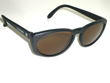 VINTAGE VUARNET Px FRANCE 073 MATTE BLACK DEEP BROWN CRYSTAL SLEEK SUNGLASSES