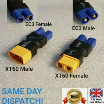 EC3 auf XT60 Buchse Stecker Adapter Stecker für RC Akku Ladegerät ESC