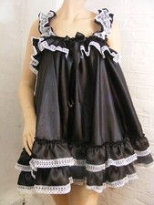 sissy ADULT baby dress satin babydoll negligee nightie fancy dress