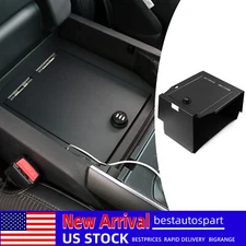 For Ford F-150 2021-2023 1PCS Center Armrest Organizer Safe Box with Password X1