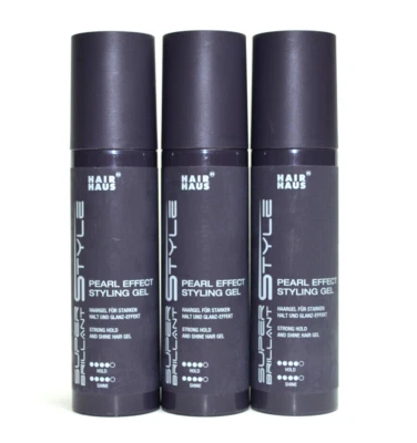 Super Brillant Style Pearl Effect Styling Gel 3x 100ml SB Style