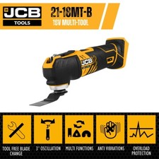 JCB Cordless Multi-Tool 2-5Ah Li-Ion Battery 18V Sander Scraper Saw Grinder Cut