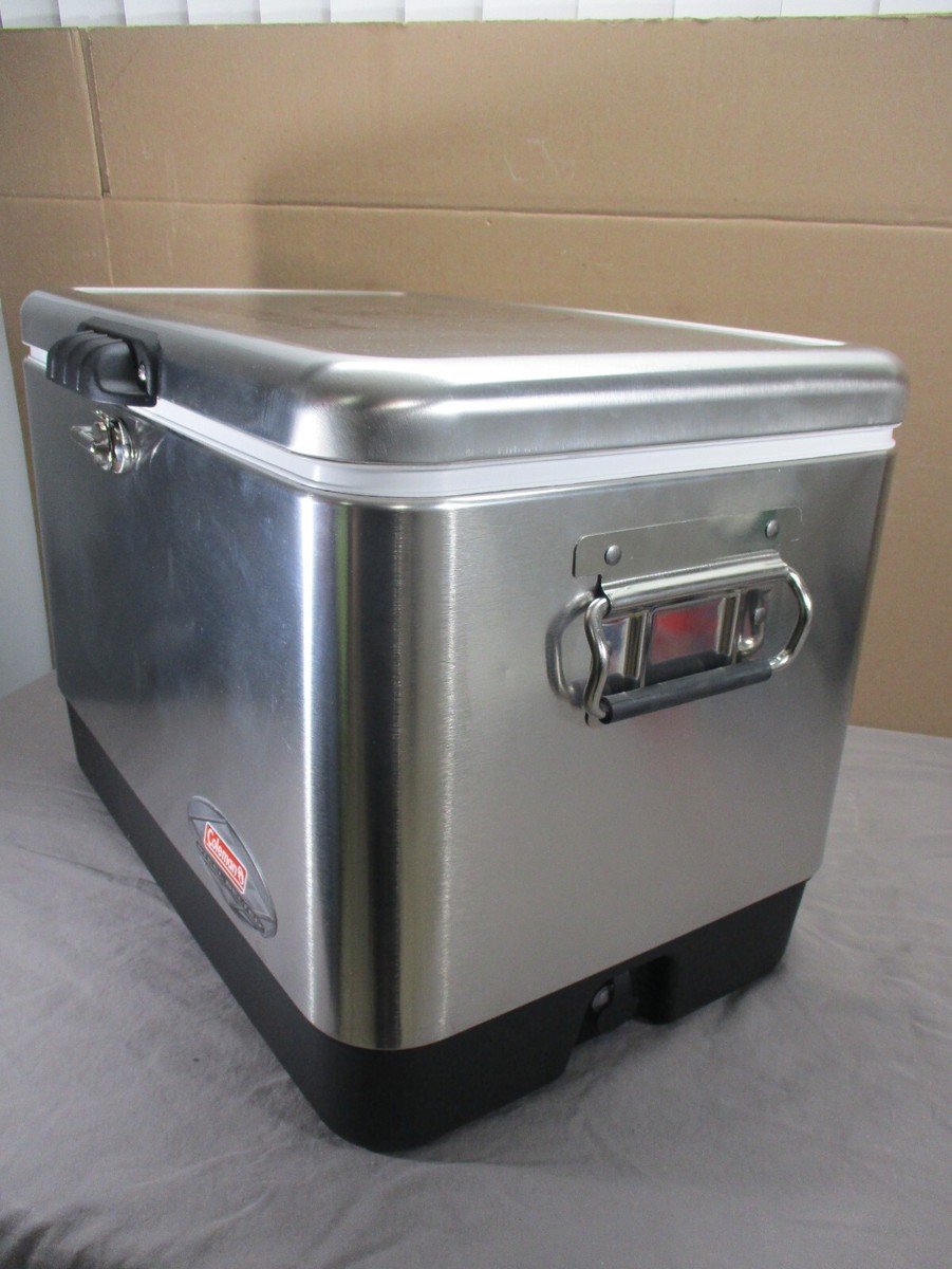 その他 Coleman Stainless Steel Beverage Cooler Coleman Reunion 54 QT Steel Belted Matte Hard Cooler with Have-A