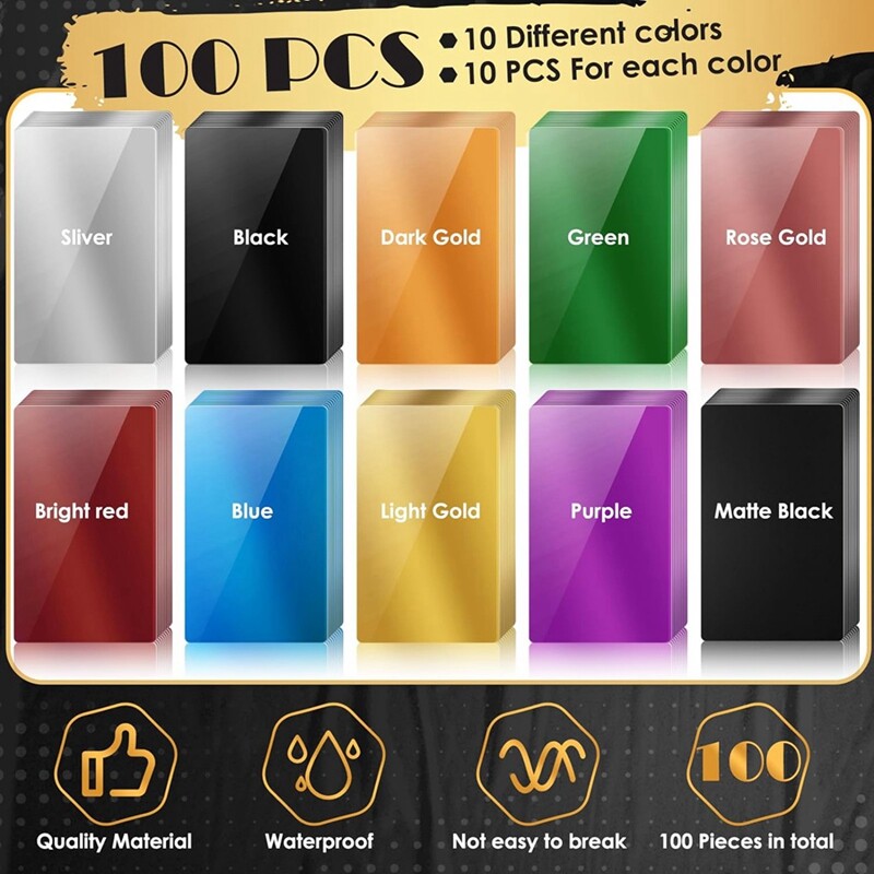 NICENEEDED Lasergravur-Markierpapier (6 Blatt) – Bunt, 26,9 X 39,9 Cm, Für Keramik, Glas, Metall