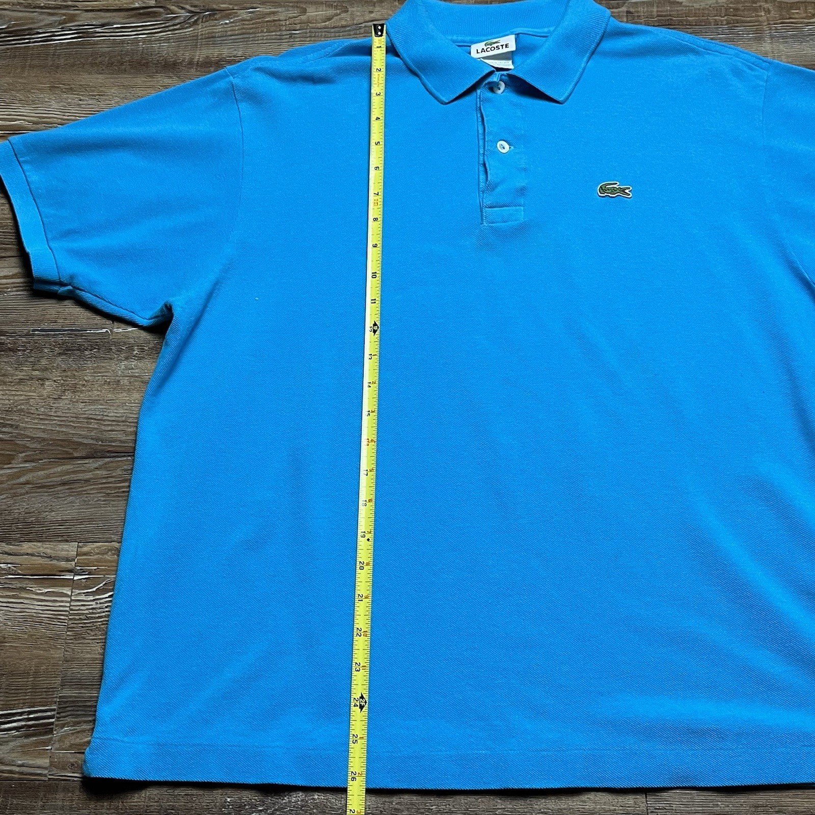 Lacoste Mens Short Sleeve Polo Size 7 XL Light Blue Turquoise thumbnail 6