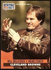 1991 Pro Set Bill Belichick RC #126 Cleveland Browns Head Coach Rookie Card EX