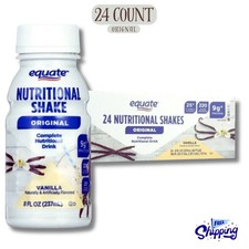 Equate Original Meal Replacement Nutritional Shakes, Vanilla, 8 Fl Oz, 24 Count