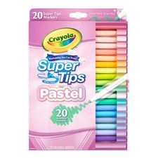 Pastel SuperTips Washable Markers - Assorted Colours (Pack of 20) | Premium F...