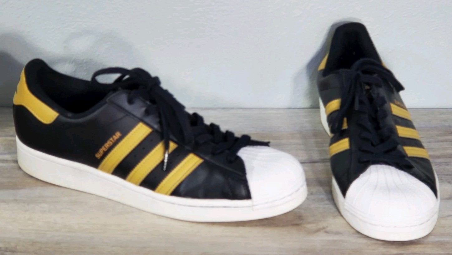 Adidas Men’s Shoes Superstar Originals Sz 10.5 Black Magic Beige HP5498 Athletic Adidas Men’s Shoes Superstar Originals Sz 10.5 Black Magic Beige HP5498 Athletic