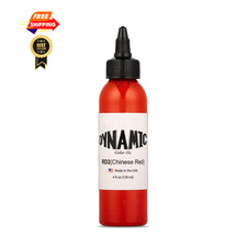 Dynamic Color Chinese Red Tattoo Ink, Made in USA Since 1990, 4 oz