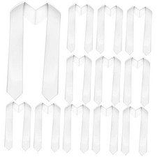Geyoga 12 Pieces Unisex Graduation Stole Bulk Sublimation Blank Grad Sash White