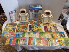 2 Vintage 80s Playskool Alphie II Educational Robot With 38 Cards  Boards, More