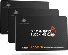 RFID Blocking Cards 3-Pack - Slim NFC Wallet Protectors for Cards & Passports