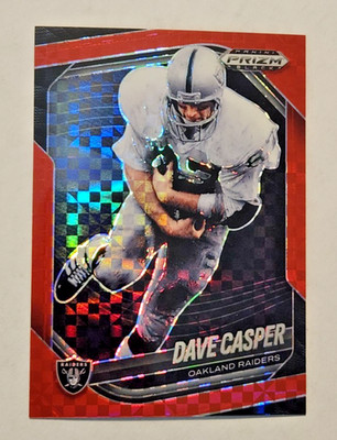 Dave Casper Red Power #'d /75 ( 2025 Panini Prizm Black #108 SP Raiders HOF )