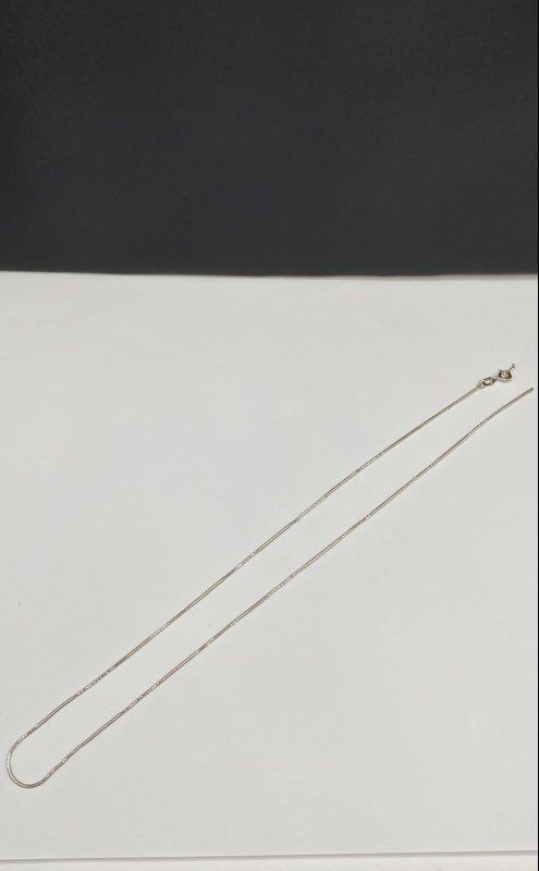 18k White Gold Rolled Snake Chain Necklace - Scrap ( DAMAGED - FOR REPAIR )