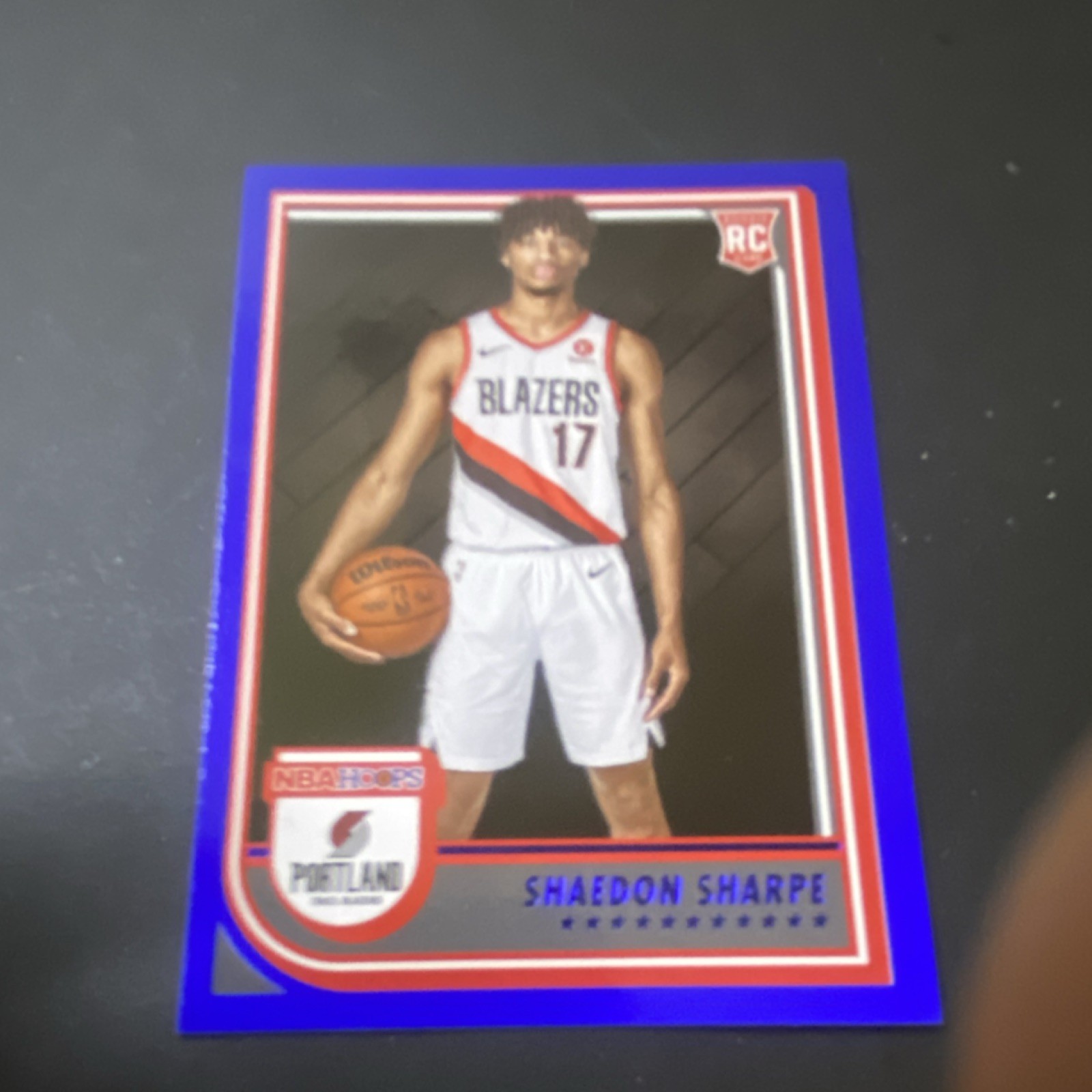 Panini NBA Hoops 2022-23 Shaedon Sharpe #237 Blue Rookie Basketball Card