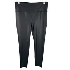 MoCo Boutique Black High-Waisted Shiny Leggings Size L Stretchy USA Night Out