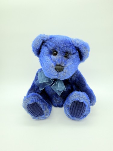 First & Main Teddy Bear Plush Stuffed Animal Toy Blue 8"