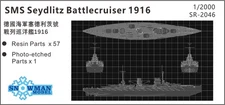 Snowman SR-2046 1/2000 SMS Seydlitz Battlecruiser 1916 Model Kit
