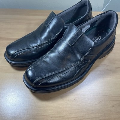 Clark s Gessler Step Mens Black Leather Slip On Sz 11.5