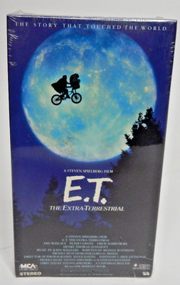 Vintage E.T. Extra-Terrestrial VHS Tape Movie 1982 Sealed MCA Stamp Green Flap