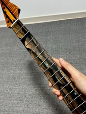Stainless 5piece Ebony 22Fret Roasting flame Maple Electric guitar Neck 12in