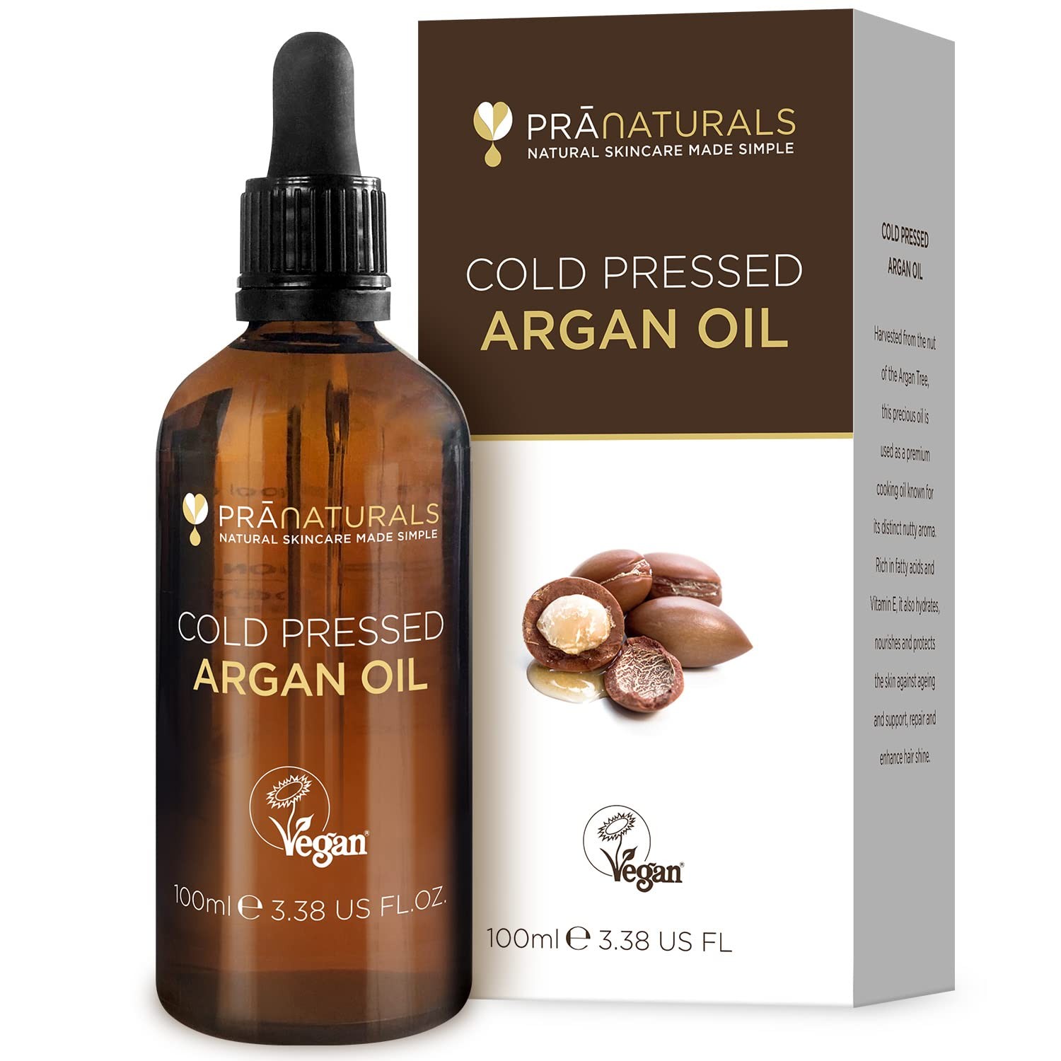 PraNaturals 100% Moroccan Pure Natural Argan Oil for Face 100 ml (Pack of 1)
