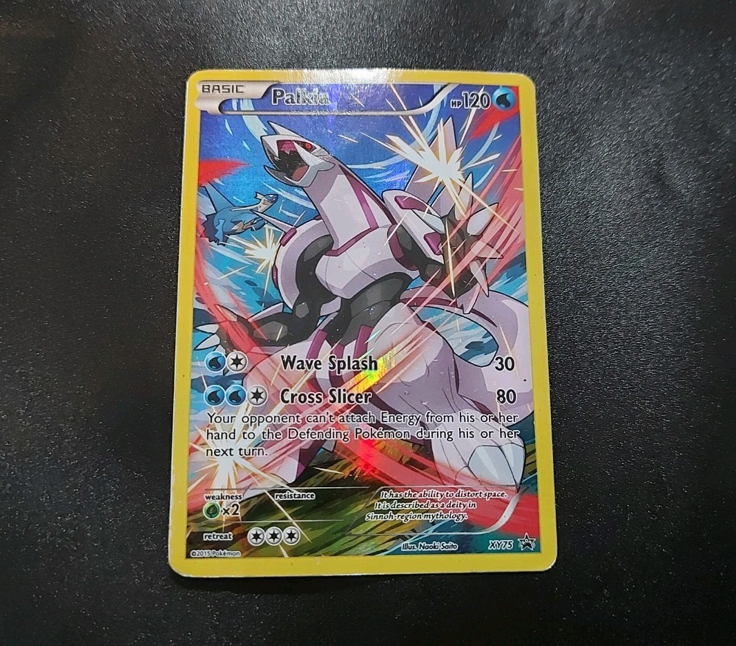 Palkia XY75 Full Art Black Star Promo Pokemon Card DAMAGED 