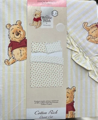 Disney Winnie The Pooh Frilled Duvet Cover Set Single Double Cushion or Throw